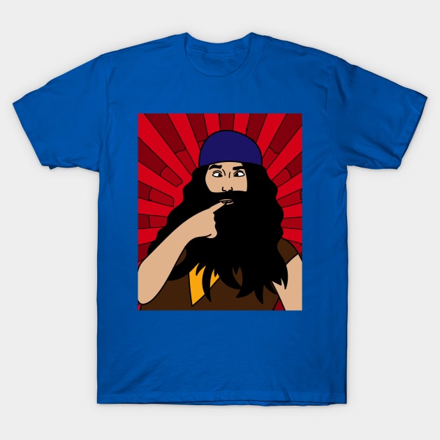 Crazy Long Beard Hipster T-Shirt by flofin